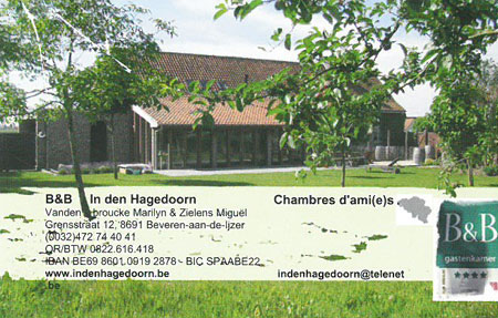 B&B**** In den Hagedoorn - Beveren-aan-de-Ijzer